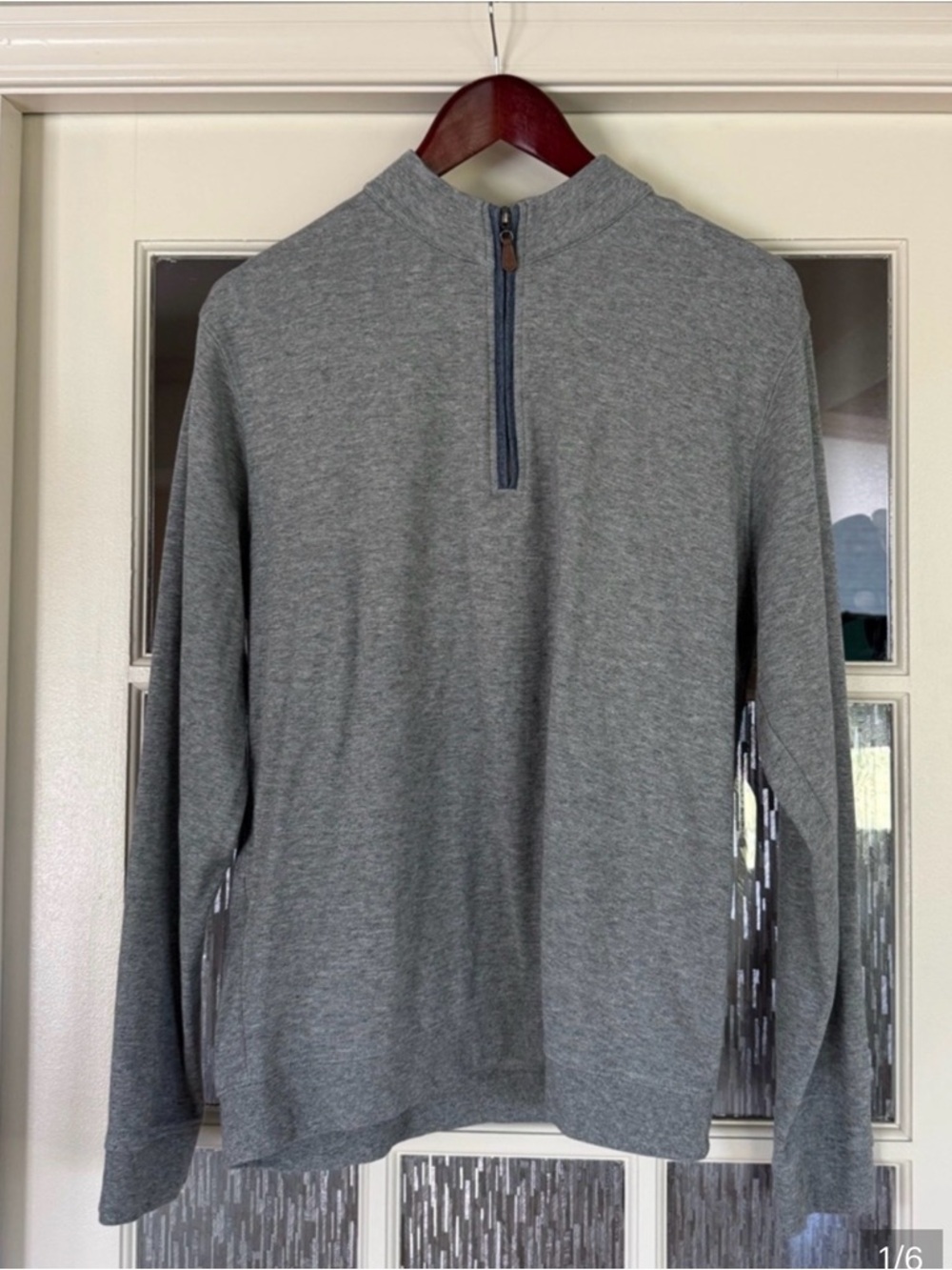 johnnie-O Men's Heather Grey Quarter-Zip Pullover